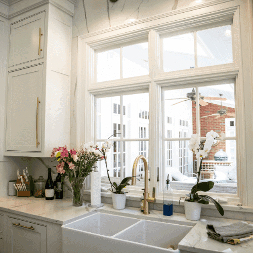 A stylish kitchen.