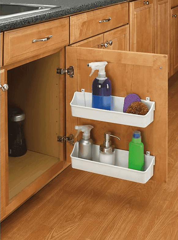 Stick-on-shelves