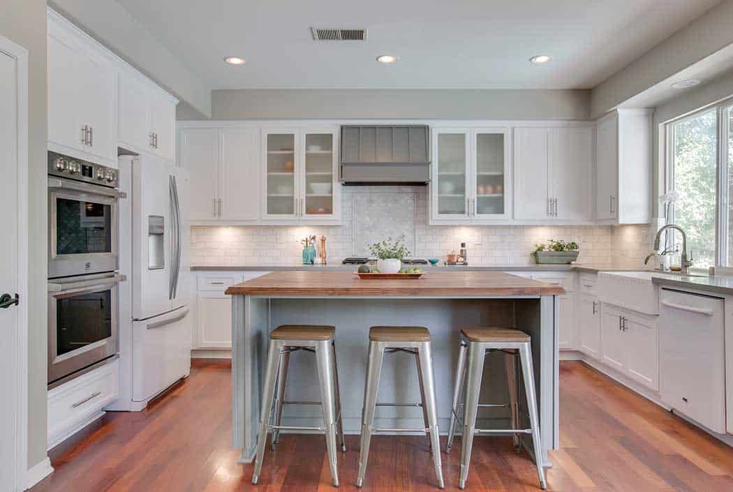 What is the end result of cabinet refacing?