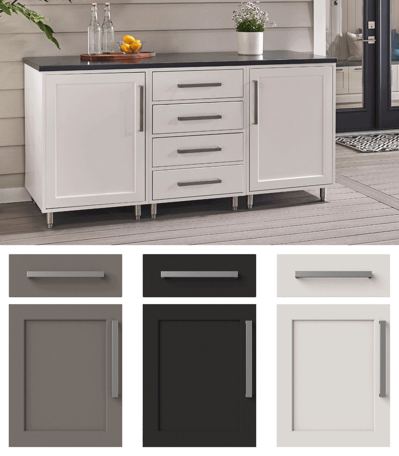A Shaker-style cabinet door.