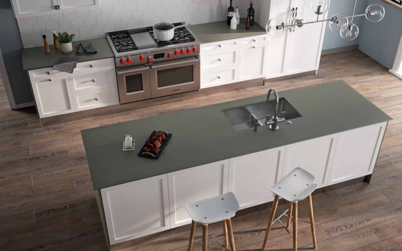 Graphite Grey Quartz Countertop Example