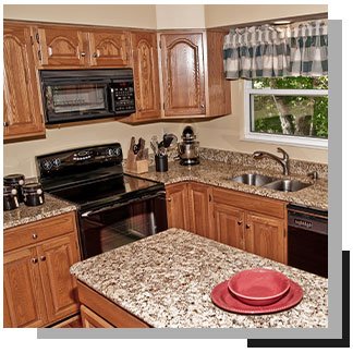 A kitchen design.